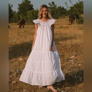 Nalini Hand Embroidered Madagascar Dress One Size